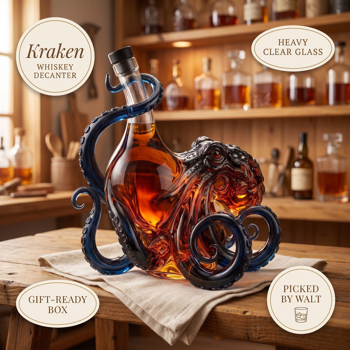 Whiskey Decanter – Kraken