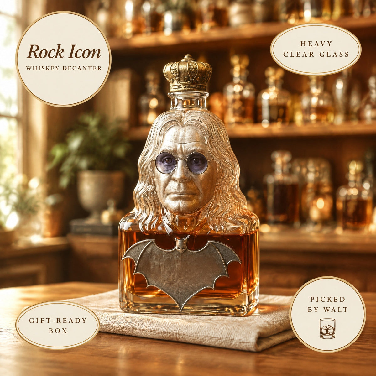 Whiskey Decanter – Rock Icon