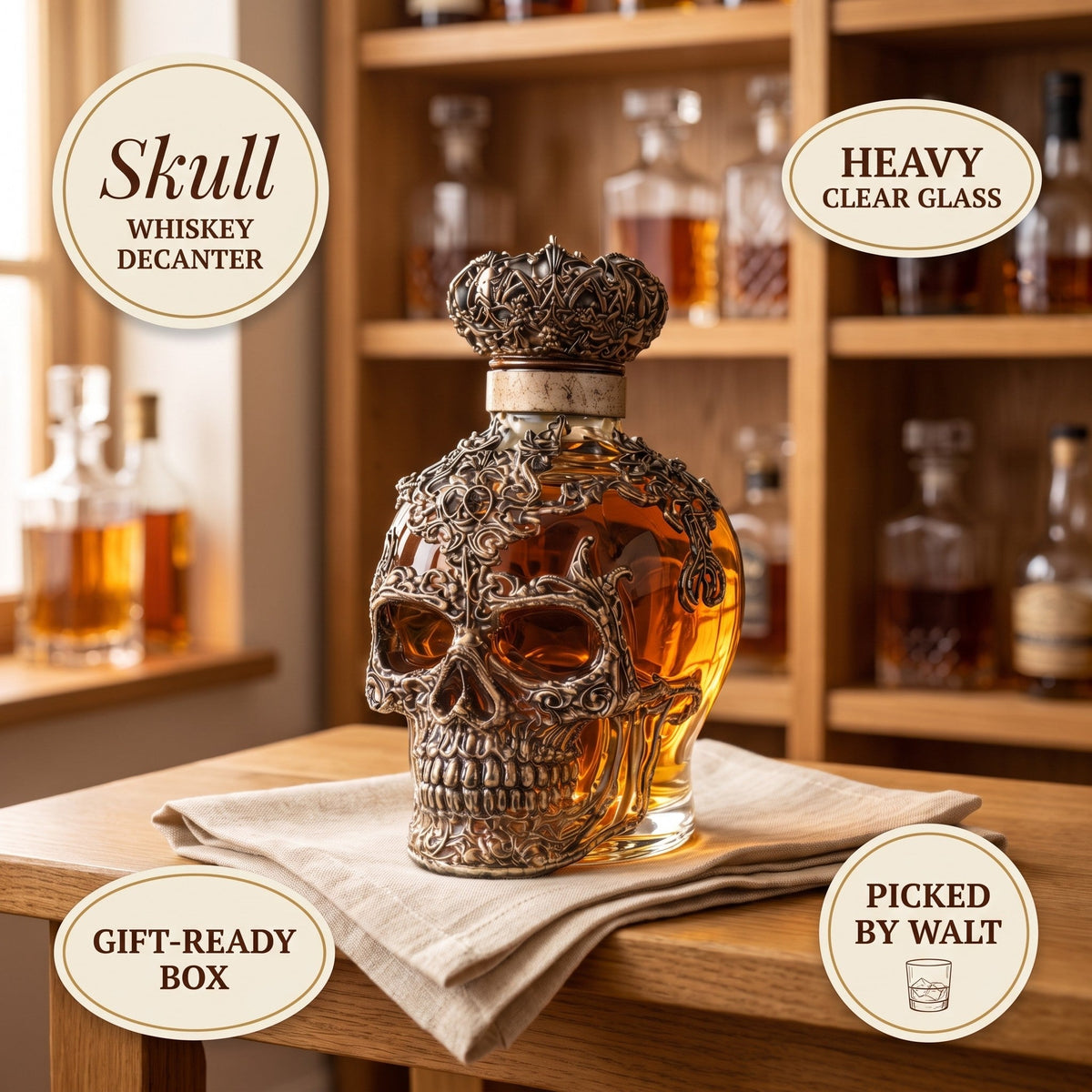 Whiskey Decanter – Skull