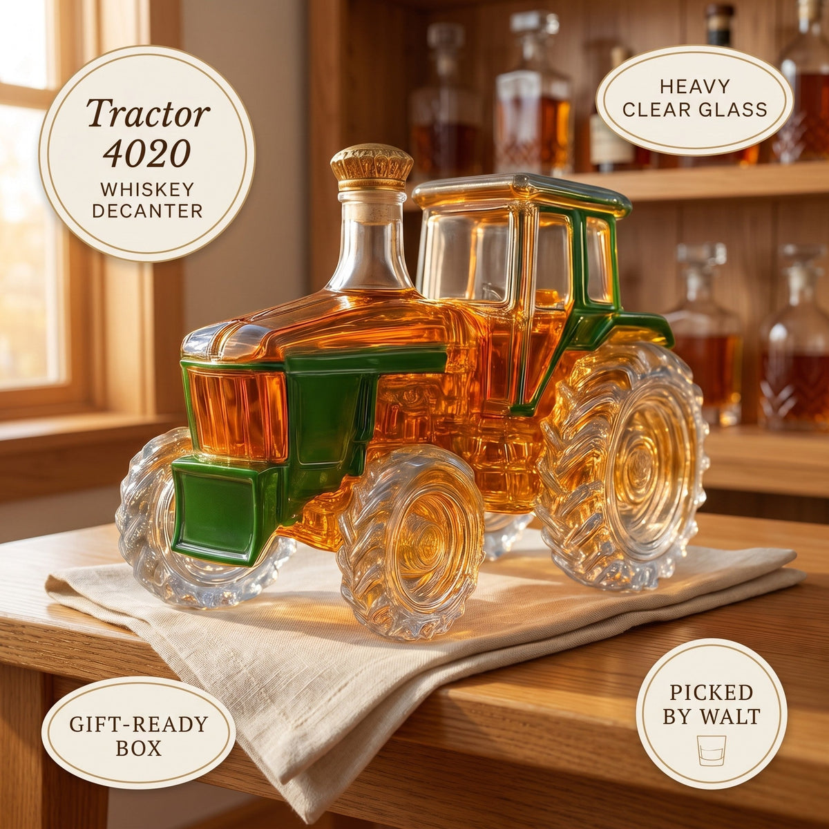 Whiskey Decanter – Tractor 4020