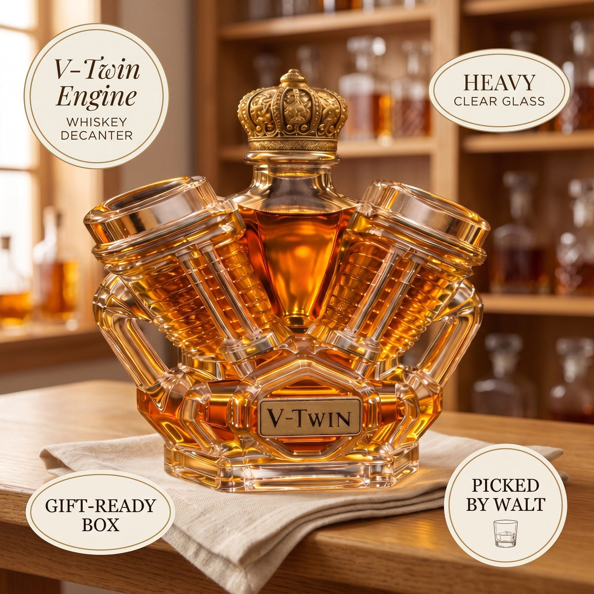 Whiskey Decanter – V-Twin Engine
