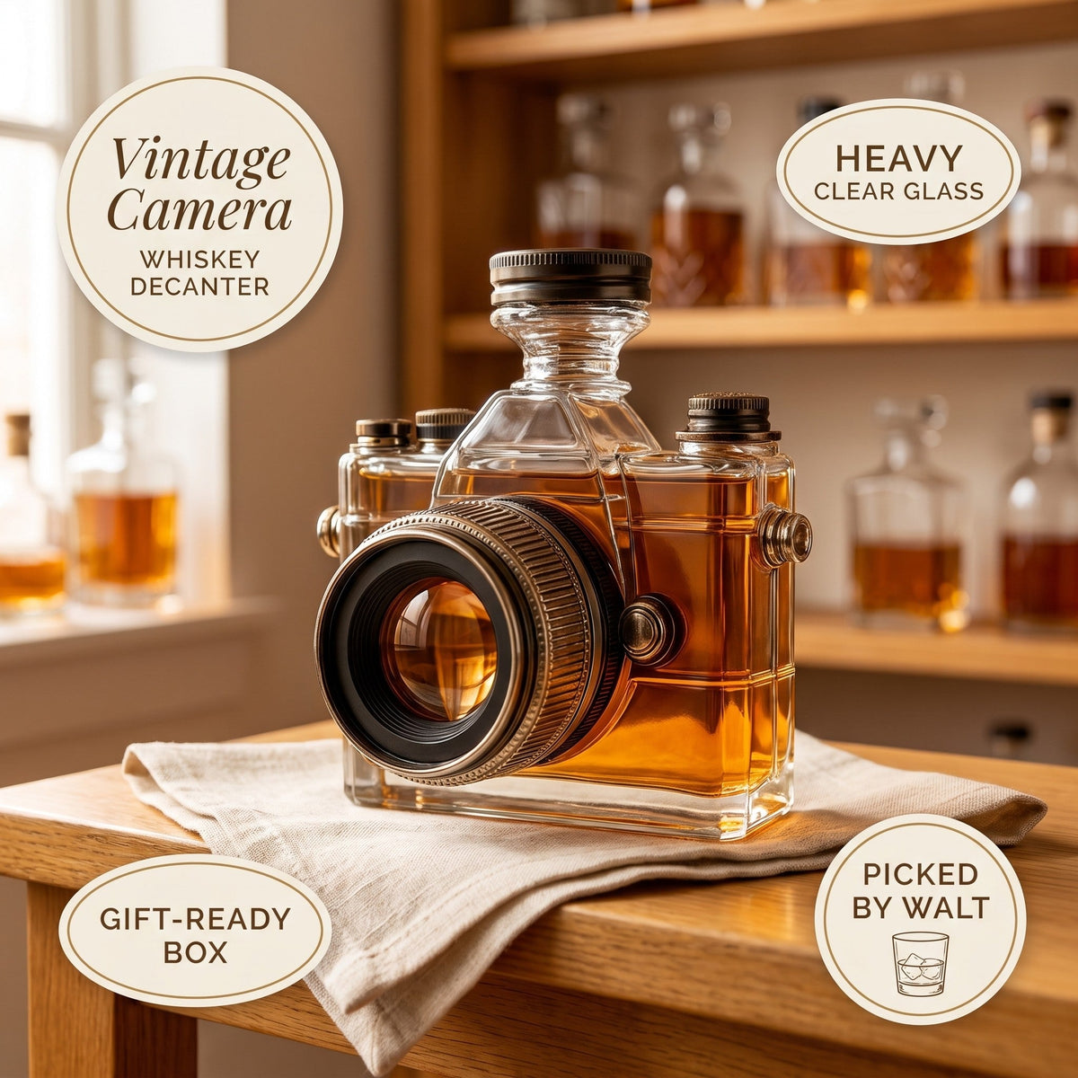 Whiskey Decanter – Vintage Camera