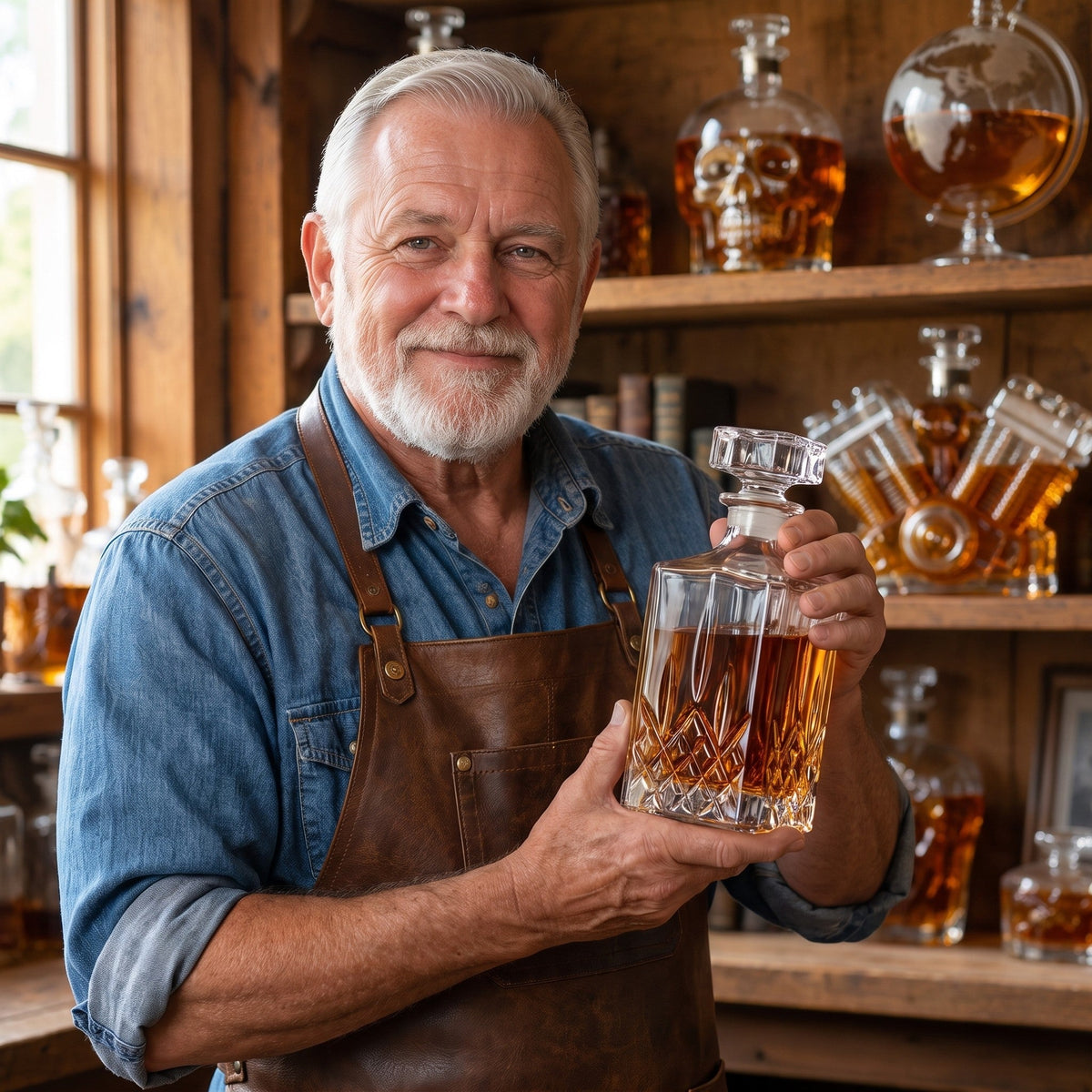 Whiskey Decanter – Bottle & Glasses Set
