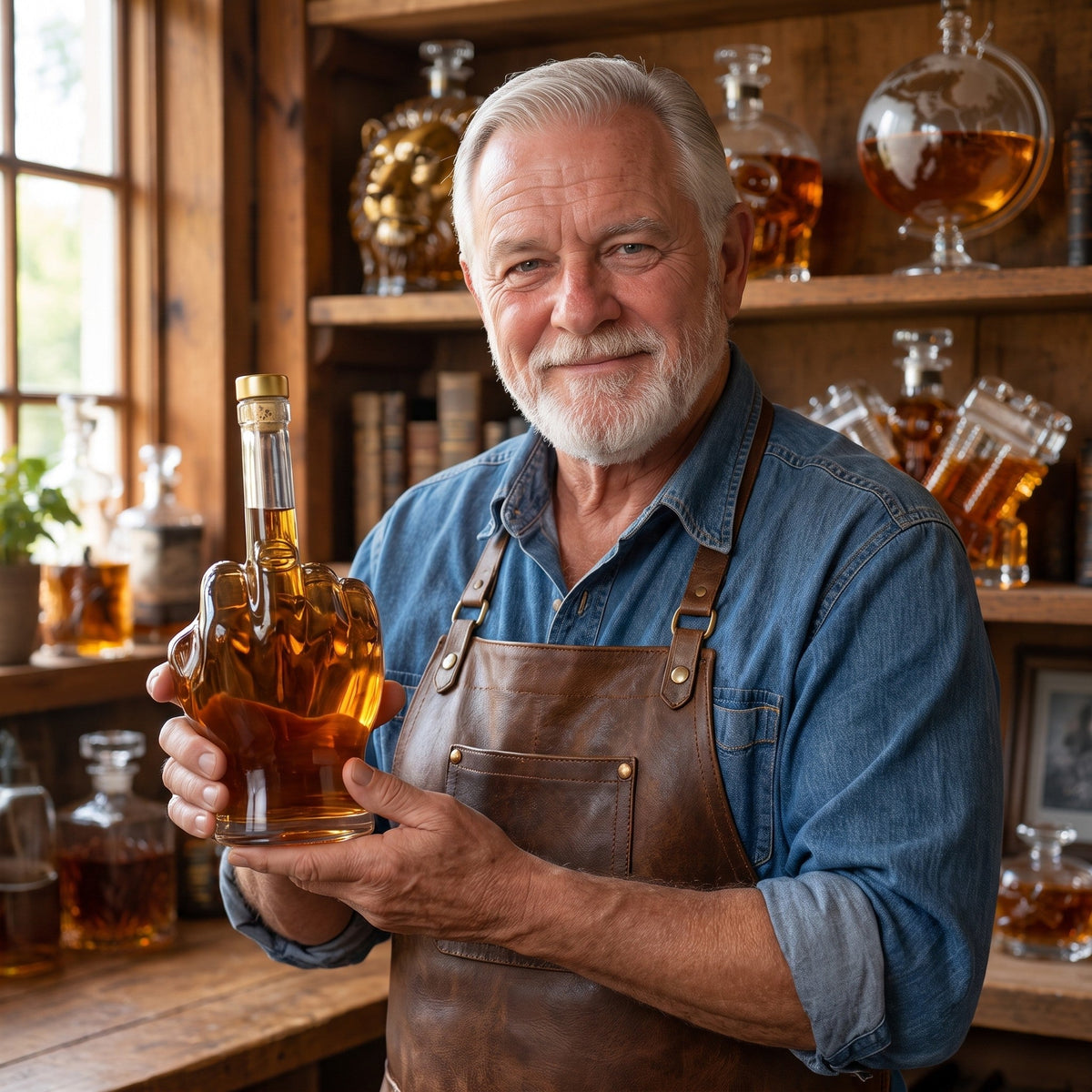 Whiskey Decanter – Middle Finger