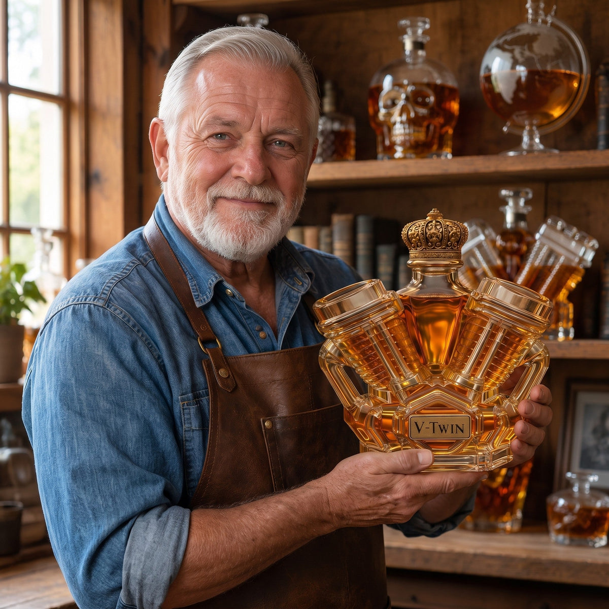 Whiskey Decanter – V-Twin Engine