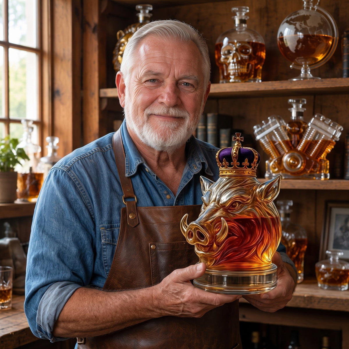 Whiskey Decanter – Wild Boar