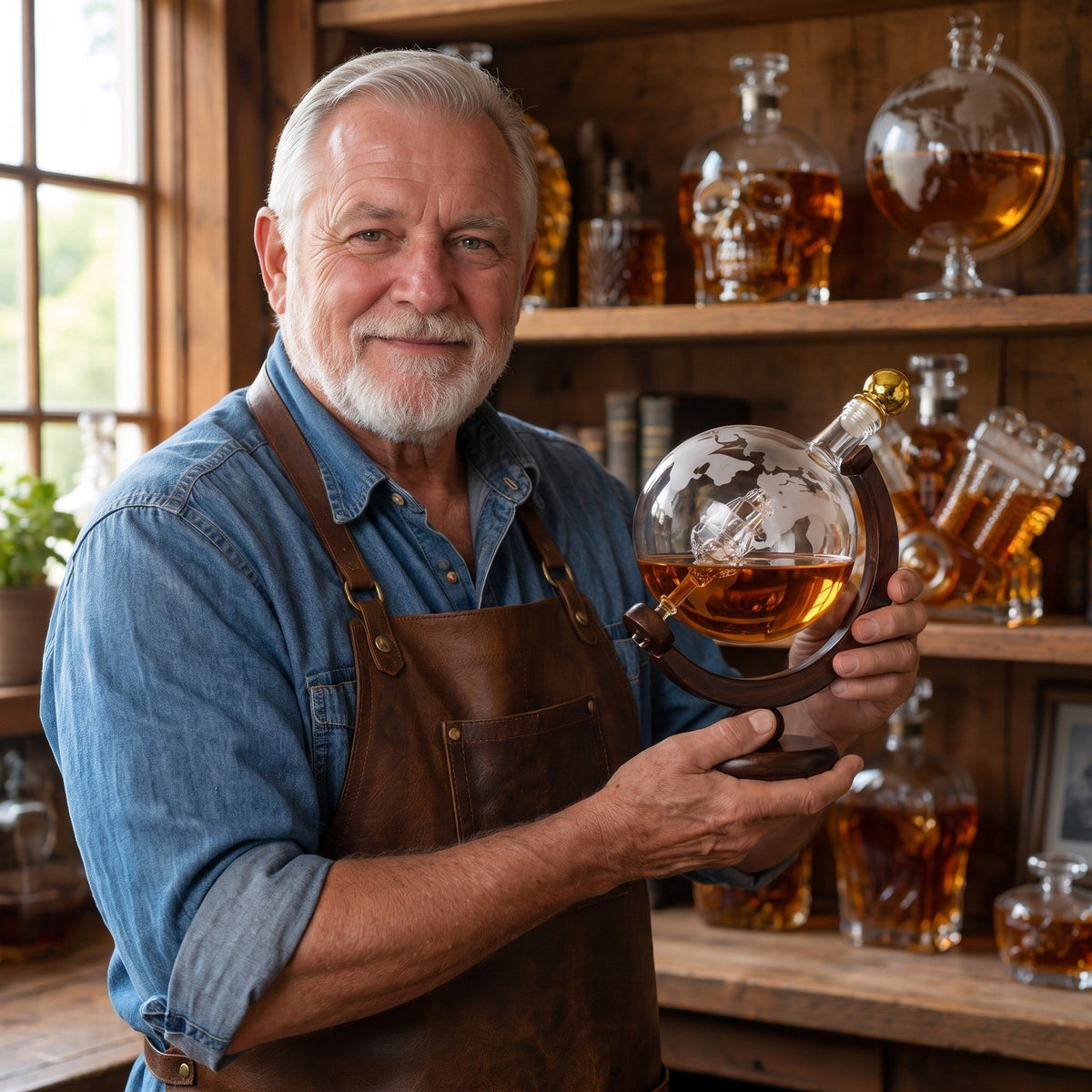 Whiskey Decanter – World Globe