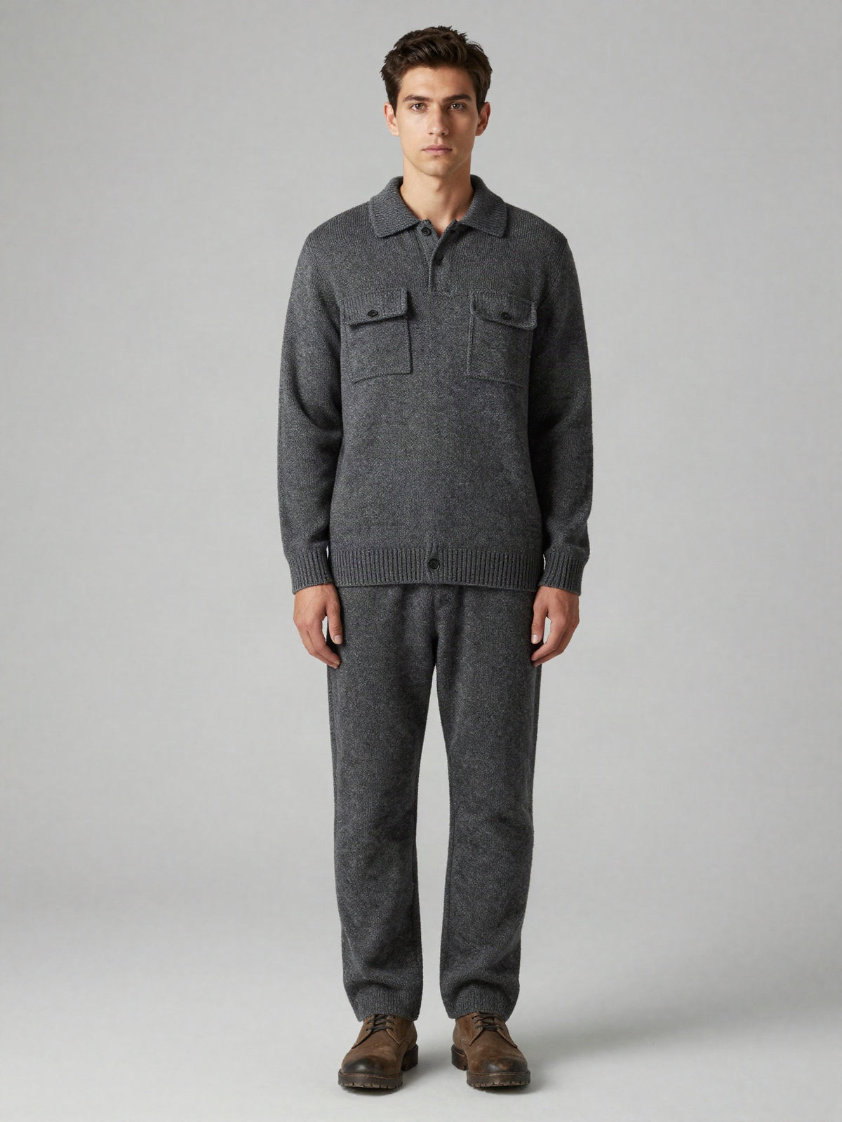 Ovelund - Knitted Overshirt with Two Chest Pockets