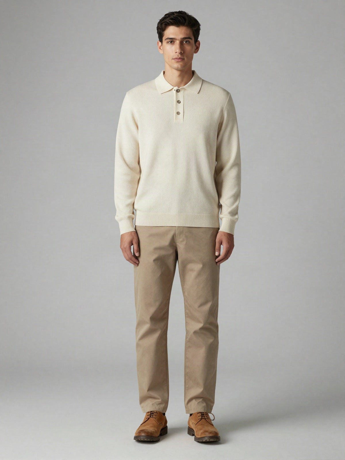 Redvarn - Knit Polo with Three Button Placket