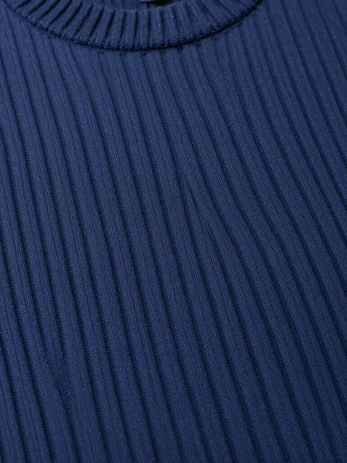 Vardeth - Ribbed Crew Neck Sweater in Cotton Blend